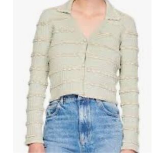 Sandro Waffle-Knit Cardigan